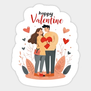 Valentine Romantic couple love birds Sticker